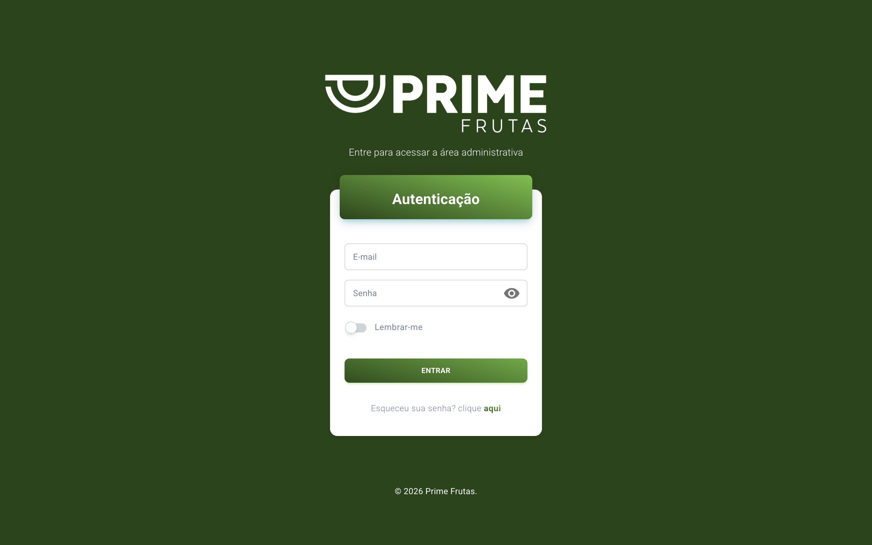 Prime Frutas - Sales Platform